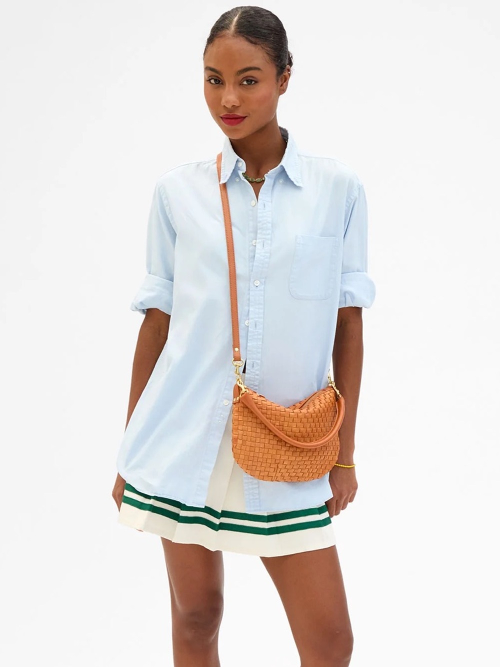 NWT CLARE V. Petit Moyen in Natural Woven Checker - Picture 10 of 10